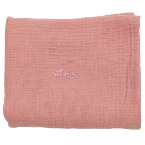 Muszlin takaró dupla 90x155 pink 