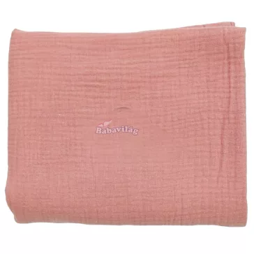 Muszlin takaró dupla 75x90 pink