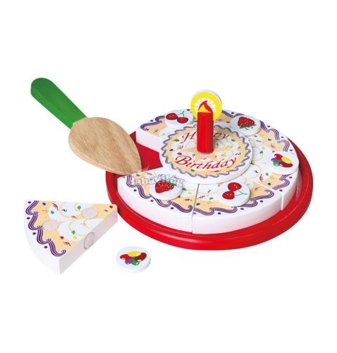 VIGA fa szeletelhető szülinapi játék torta 