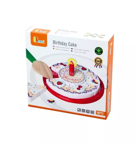 VIGA fa szeletelhető szülinapi játék torta 