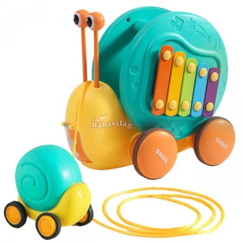 Woopie Snail toló és húzó játék, többfunkciós