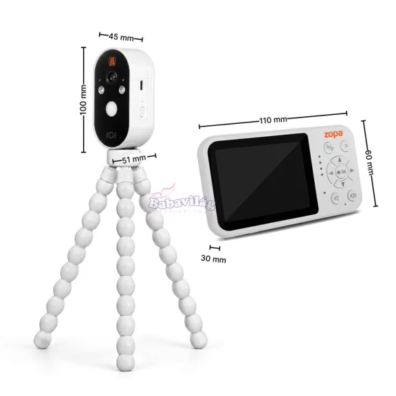 Zopa Omni digitális videós bébiőr, White Zopa Omni digitális videós bébiőr, White