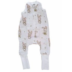 Muszlin kamáslis tipegő hálózsák - nyuszis